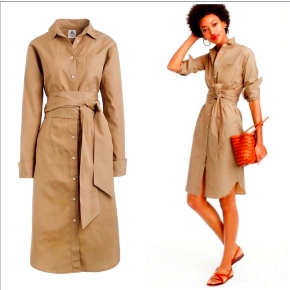 Thomas Mason for J. Crew Collar Button Down L/S Sheath Shirt Dress